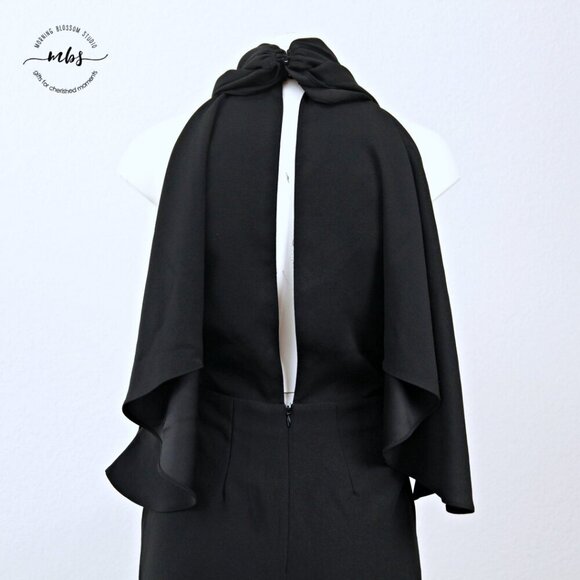 NWT Finders Keepers Real Slow Halter Neck Cold Shoulder Jumpsuit Black Women S - Picture 12 of 15